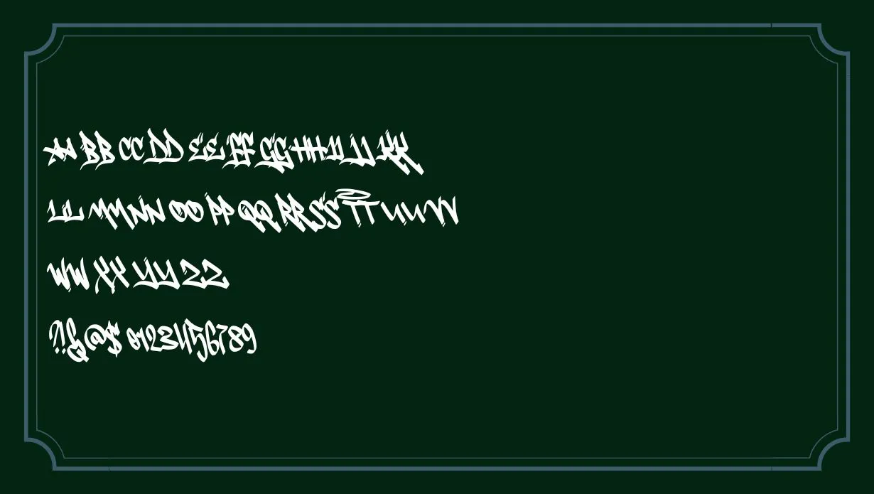 Graffiti Font style variations